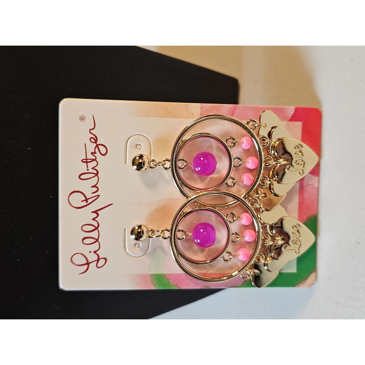 Lilly Pulitzer Heart Dangle Earrings 36$